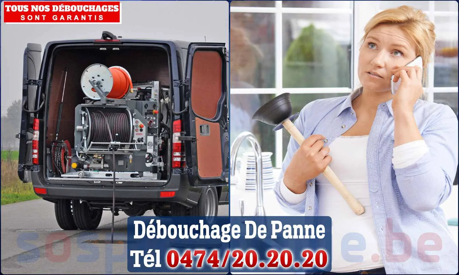 Débouchage canalisation De Panne - SOS Plomberie