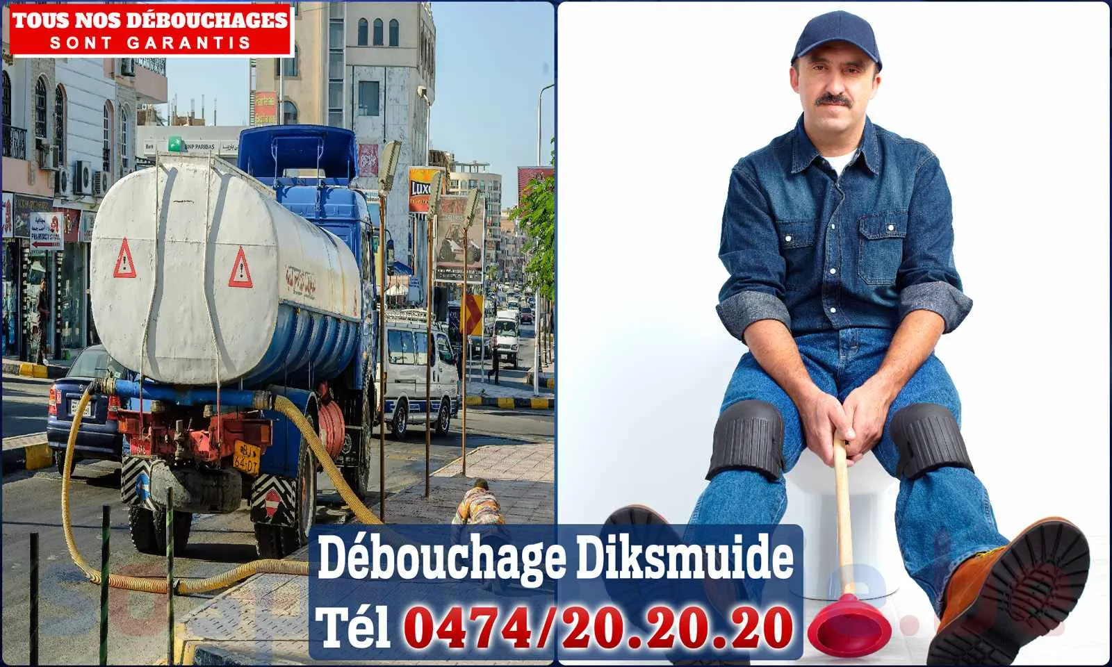 Débouchage canalisation Diksmuide - SOS Plomberie