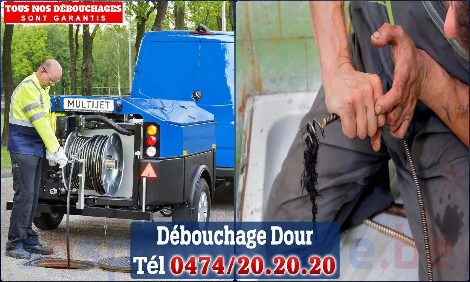 Débouchage canalisation Dour - SOS Plomberie