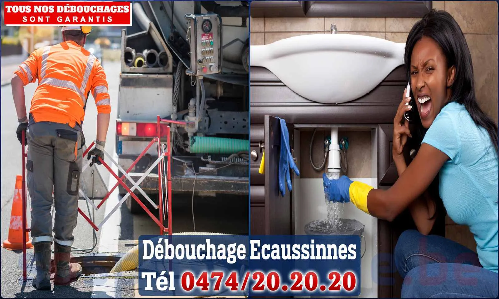 Débouchage canalisation Écaussinnes - SOS Plomberie