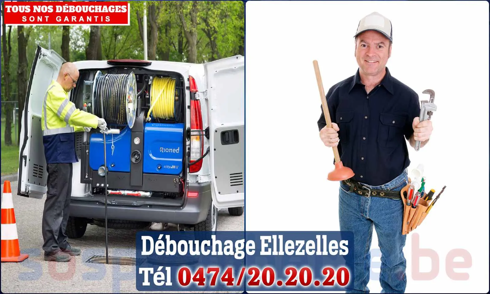 Débouchage canalisation Ellezelles - SOS Plomberie