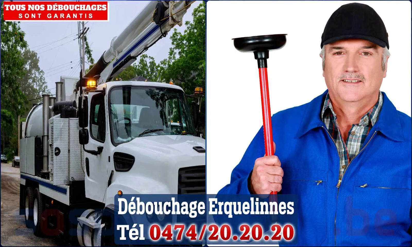 Débouchage canalisation Erquelinnes - SOS Plomberie