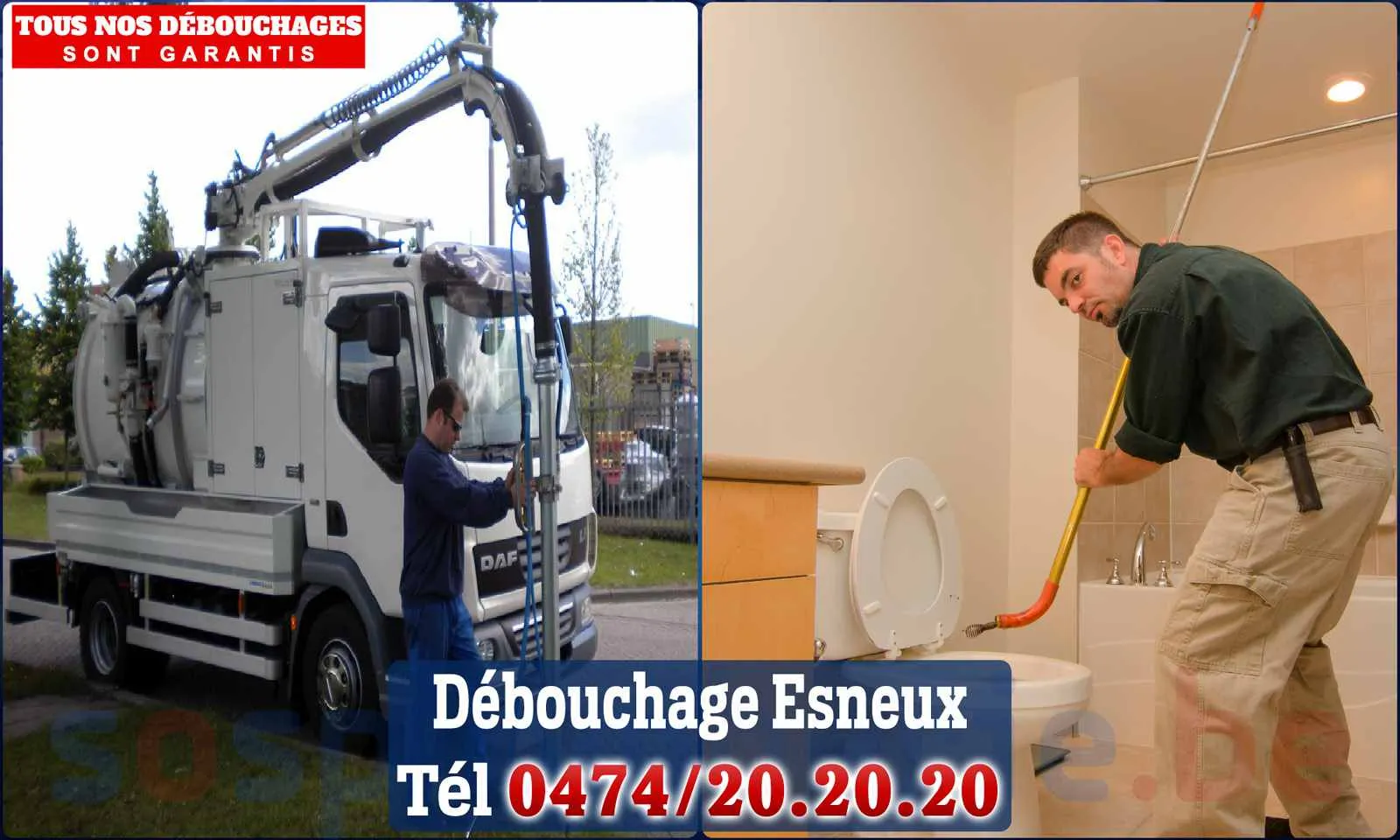 Débouchage canalisation Esneux - SOS Plomberie