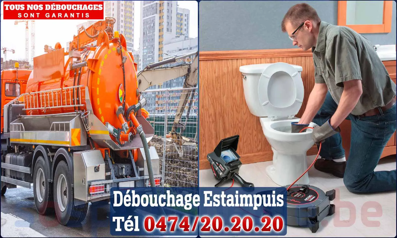 Débouchage canalisation Estaimpuis - SOS Plomberie