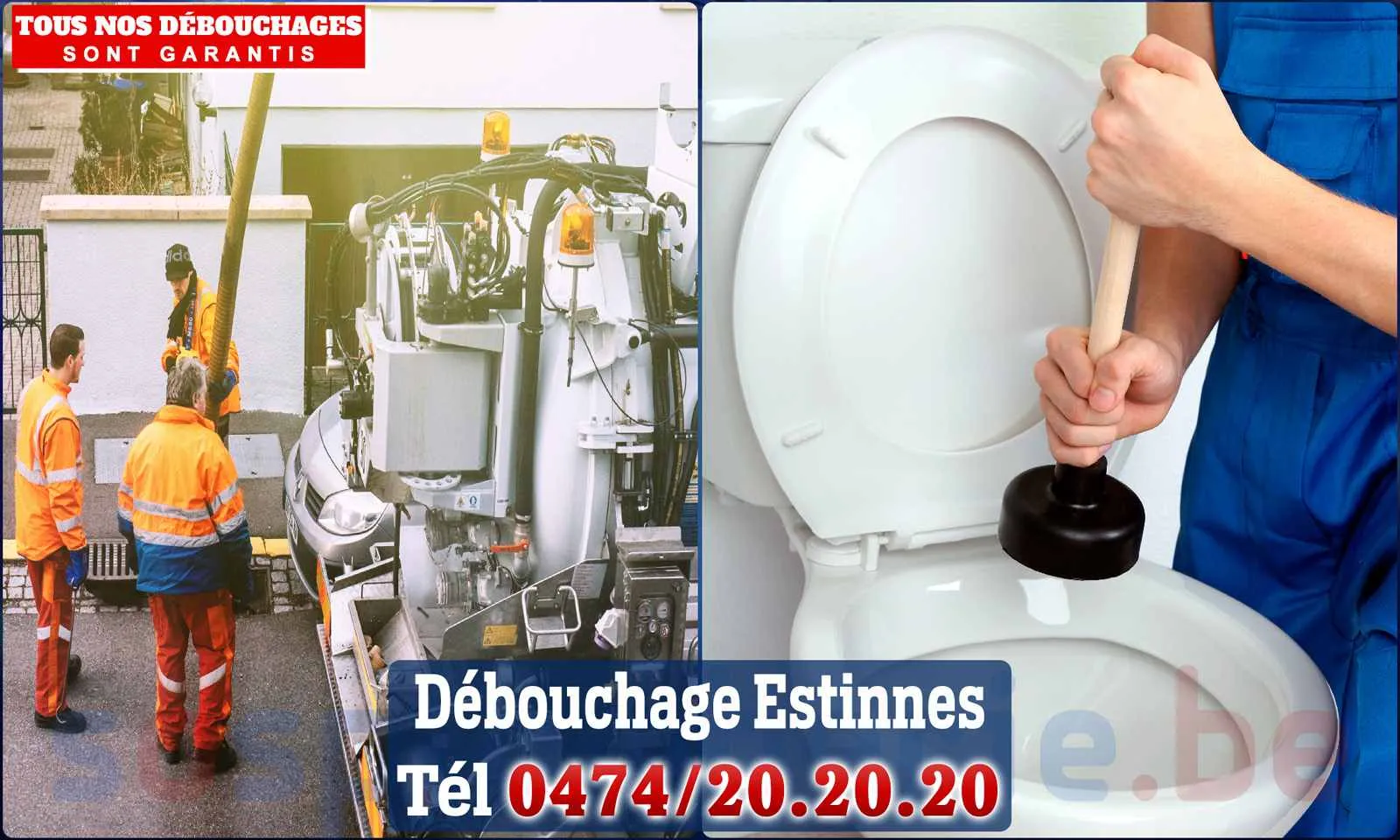 Débouchage canalisation Estinnes - SOS Plomberie