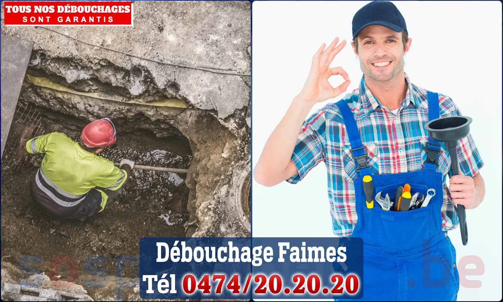 Débouchage canalisation Faimes - SOS Plomberie