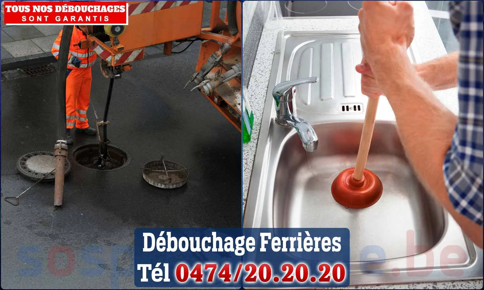 Débouchage canalisation Ferrières - SOS Plomberie