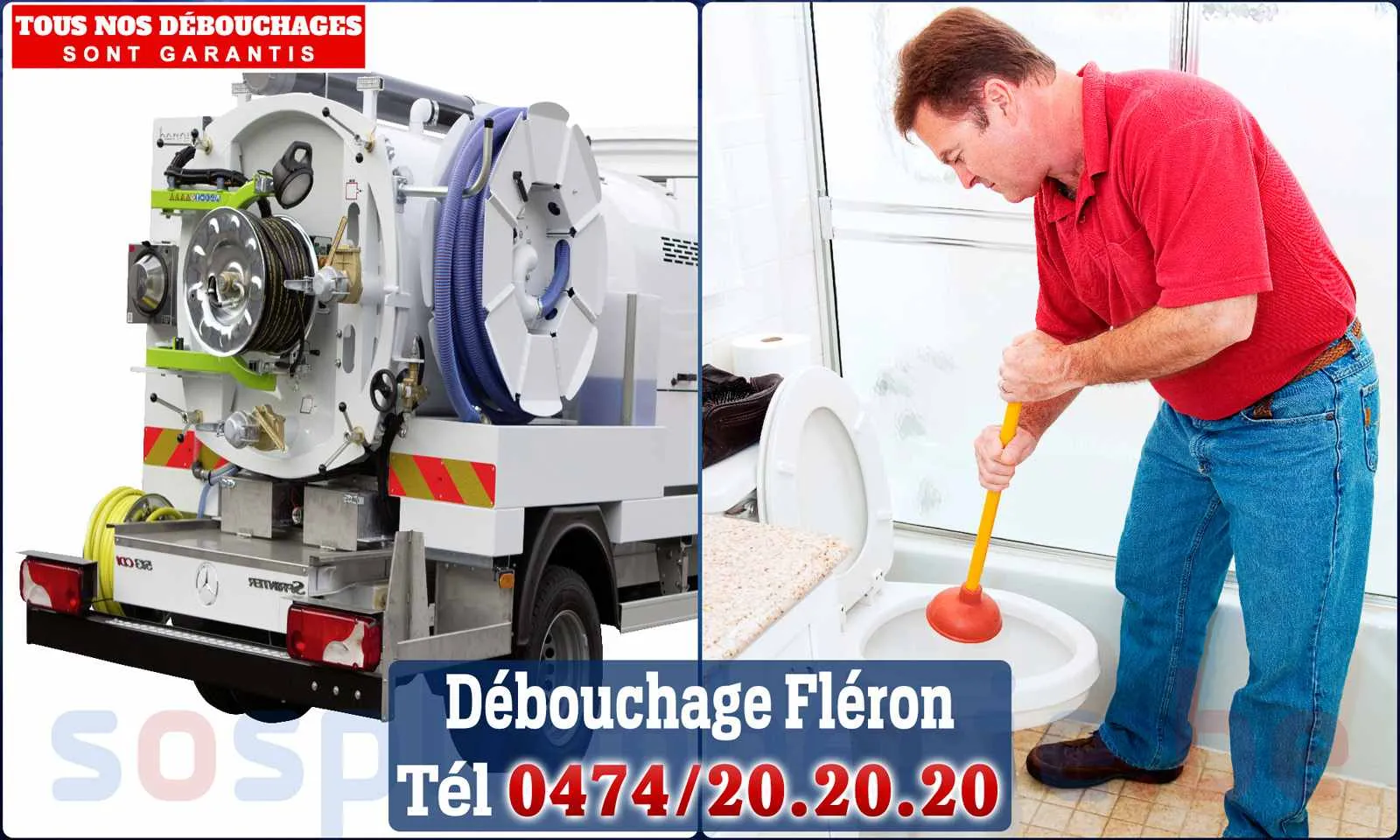 Débouchage canalisation Fléron - SOS Plomberie