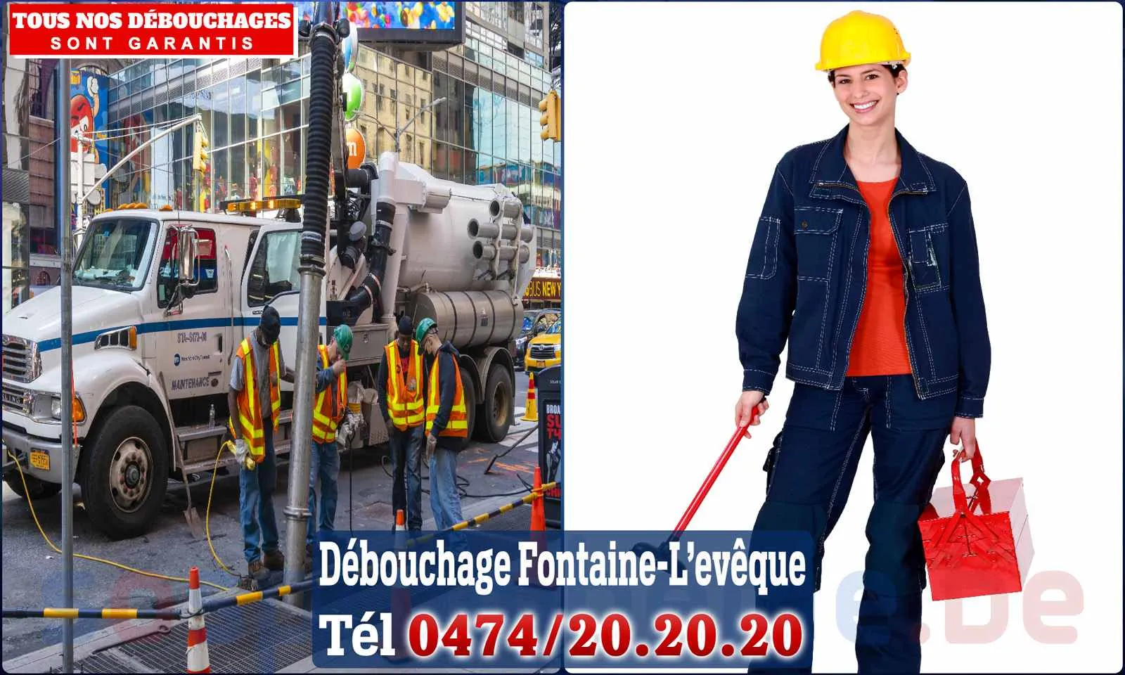 Débouchage canalisation Fontaine-l'Évêque - SOS Plomberie