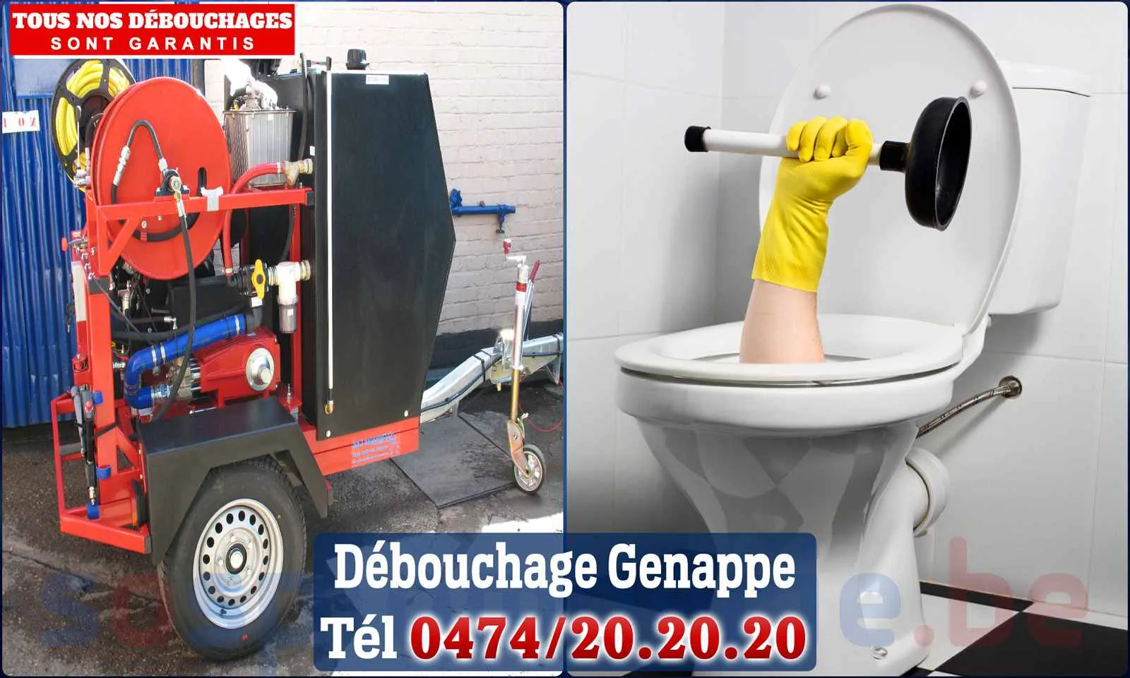 Débouchage canalisation Genappe - SOS Plomberie