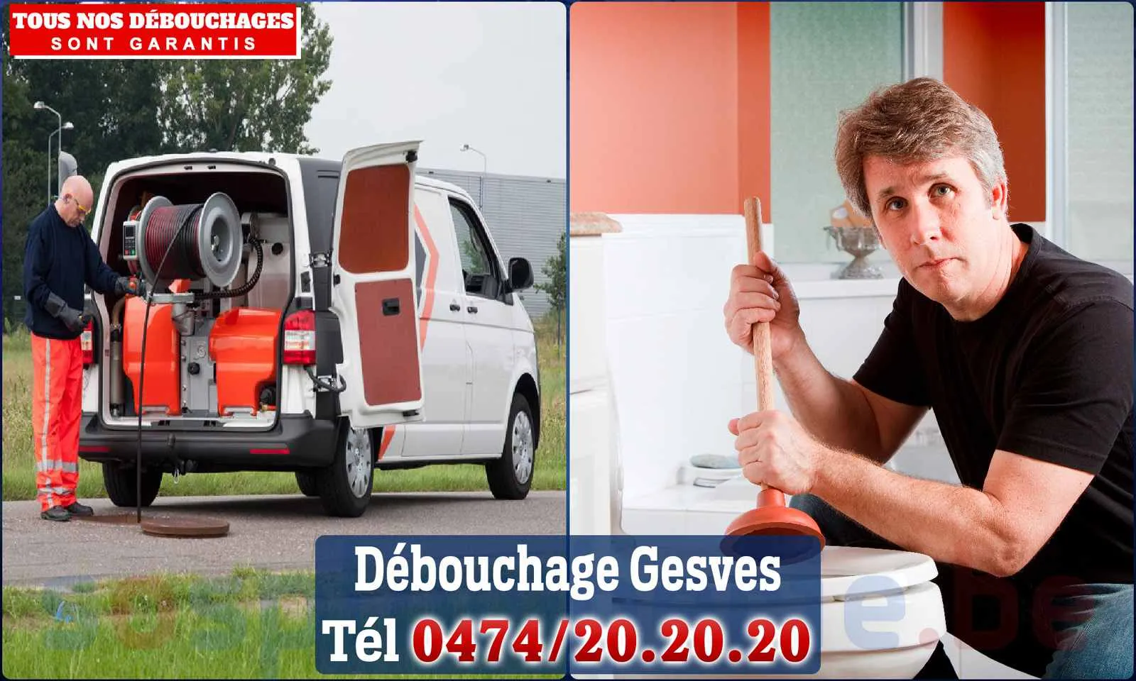 Débouchage canalisation Gesves - SOS Plomberie