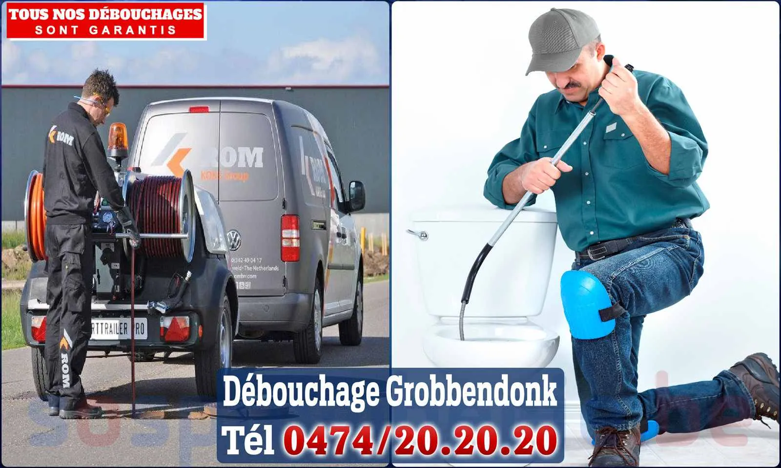 Débouchage canalisation Grobbendonk - SOS Plomberie