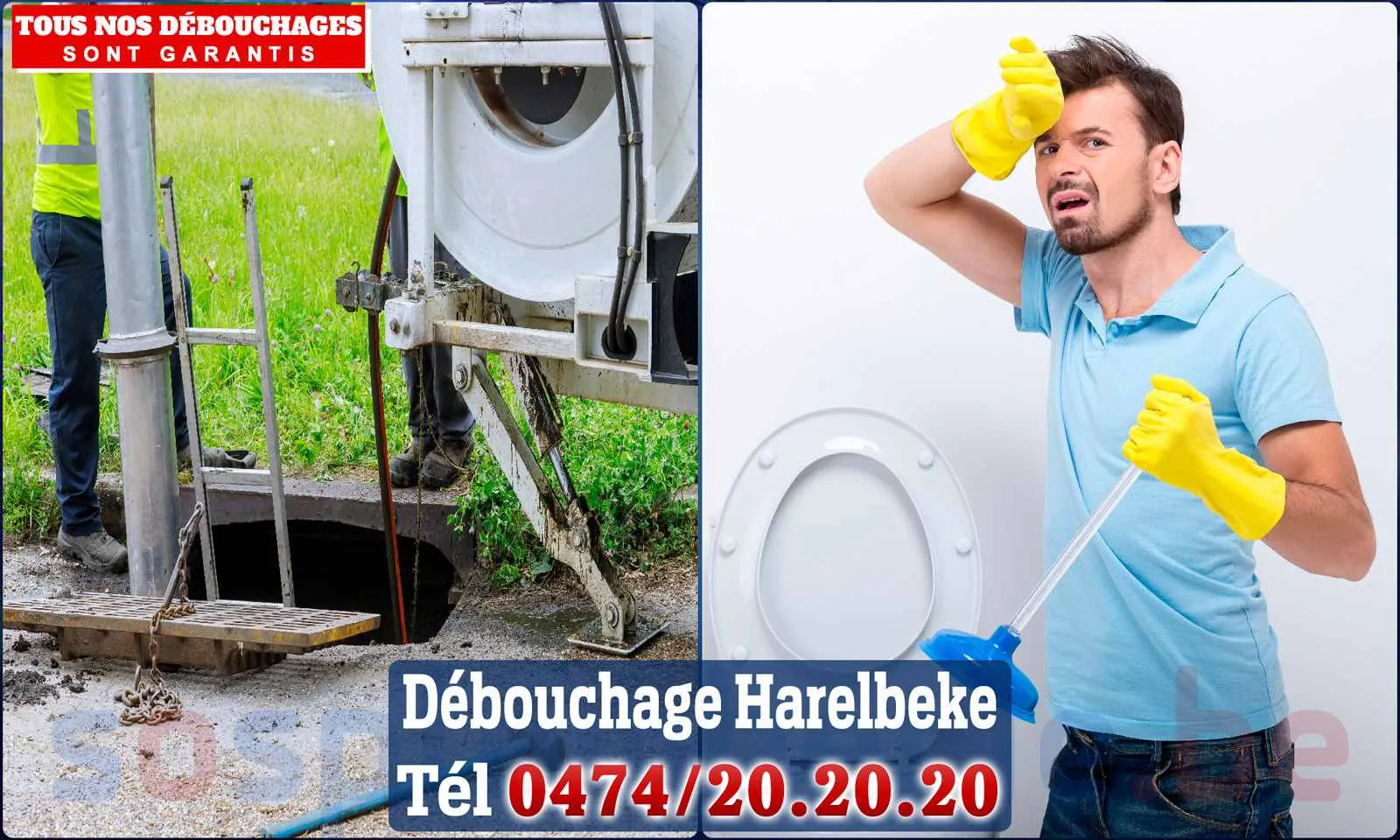 Débouchage canalisation Harelbeke - SOS Plomberie