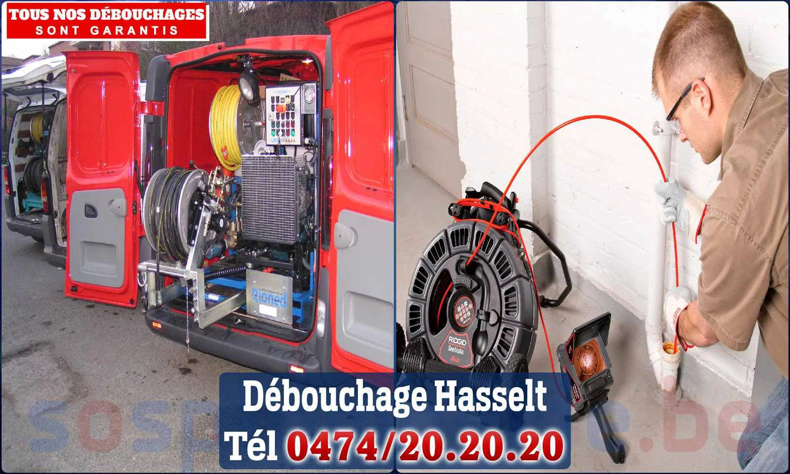 Débouchage canalisation Hasselt - SOS Plomberie