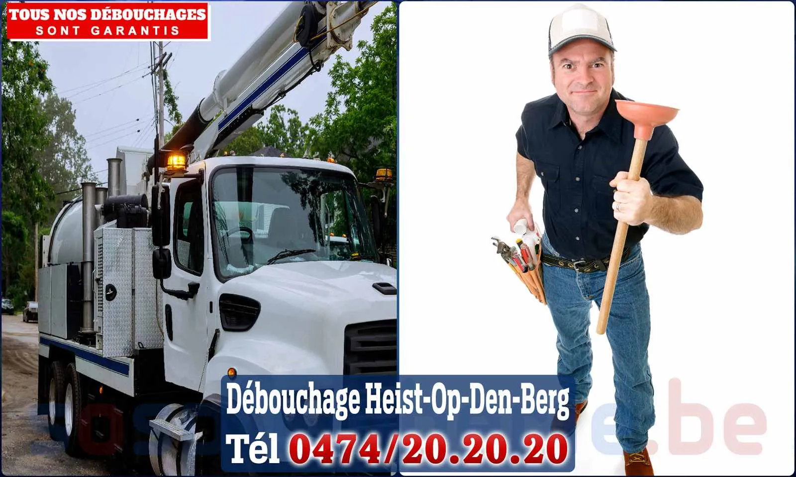 Débouchage canalisation Heist Op Den Berg - SOS Plomberie