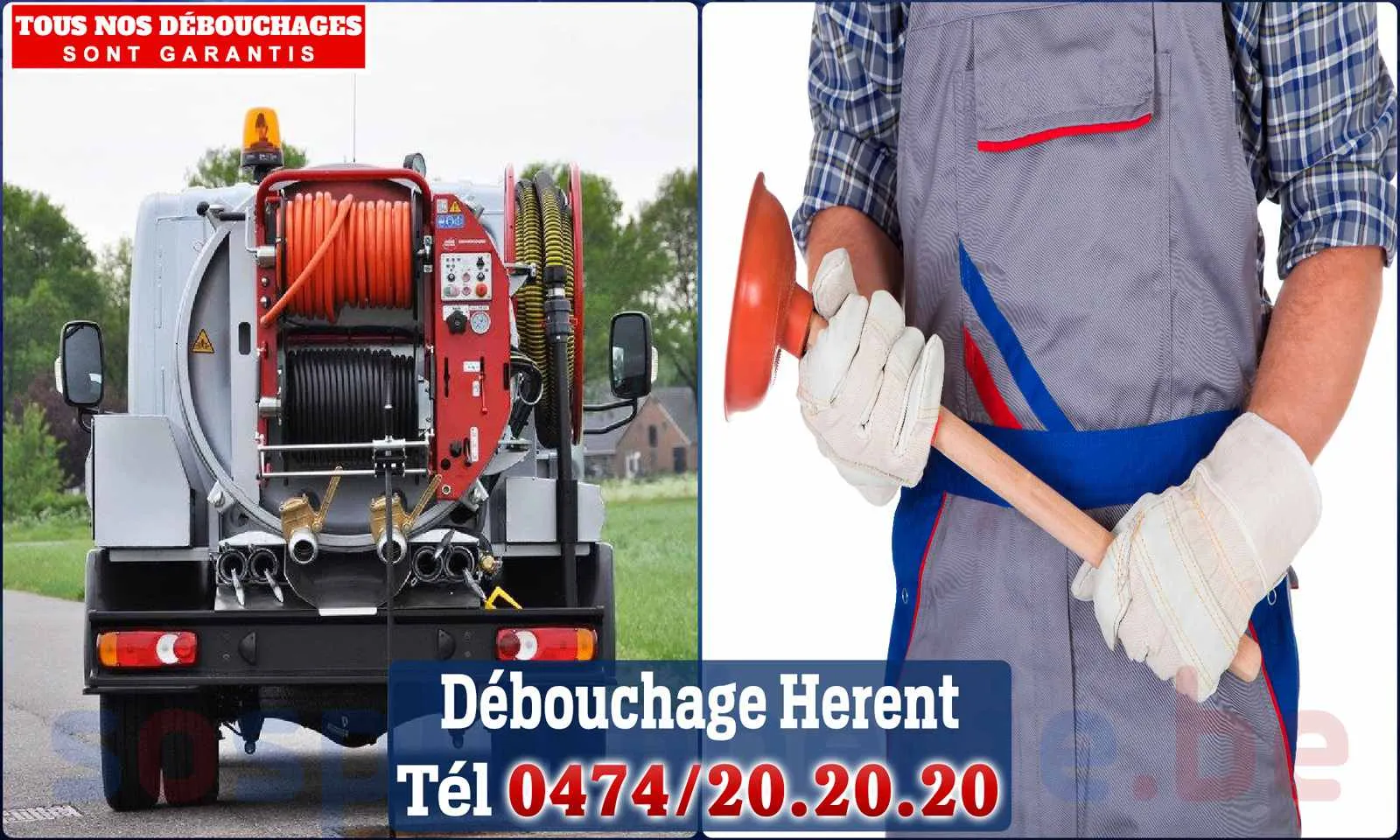 Débouchage canalisation Herent - SOS Plomberie