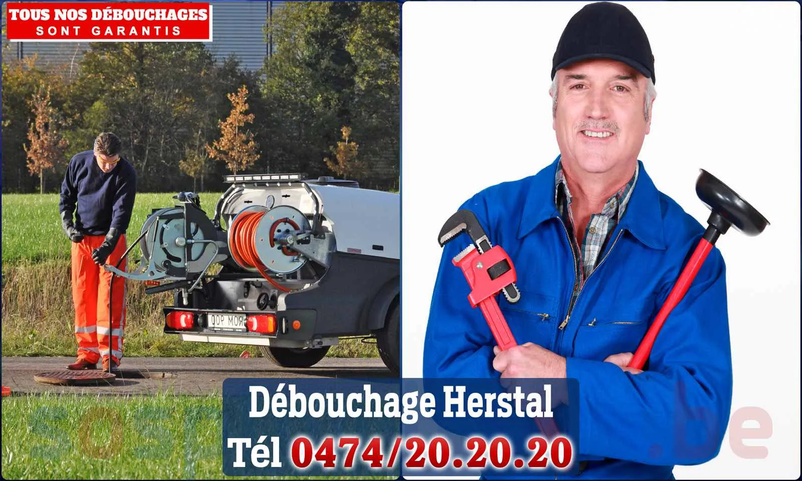Débouchage canalisation Herstal - SOS Plomberie