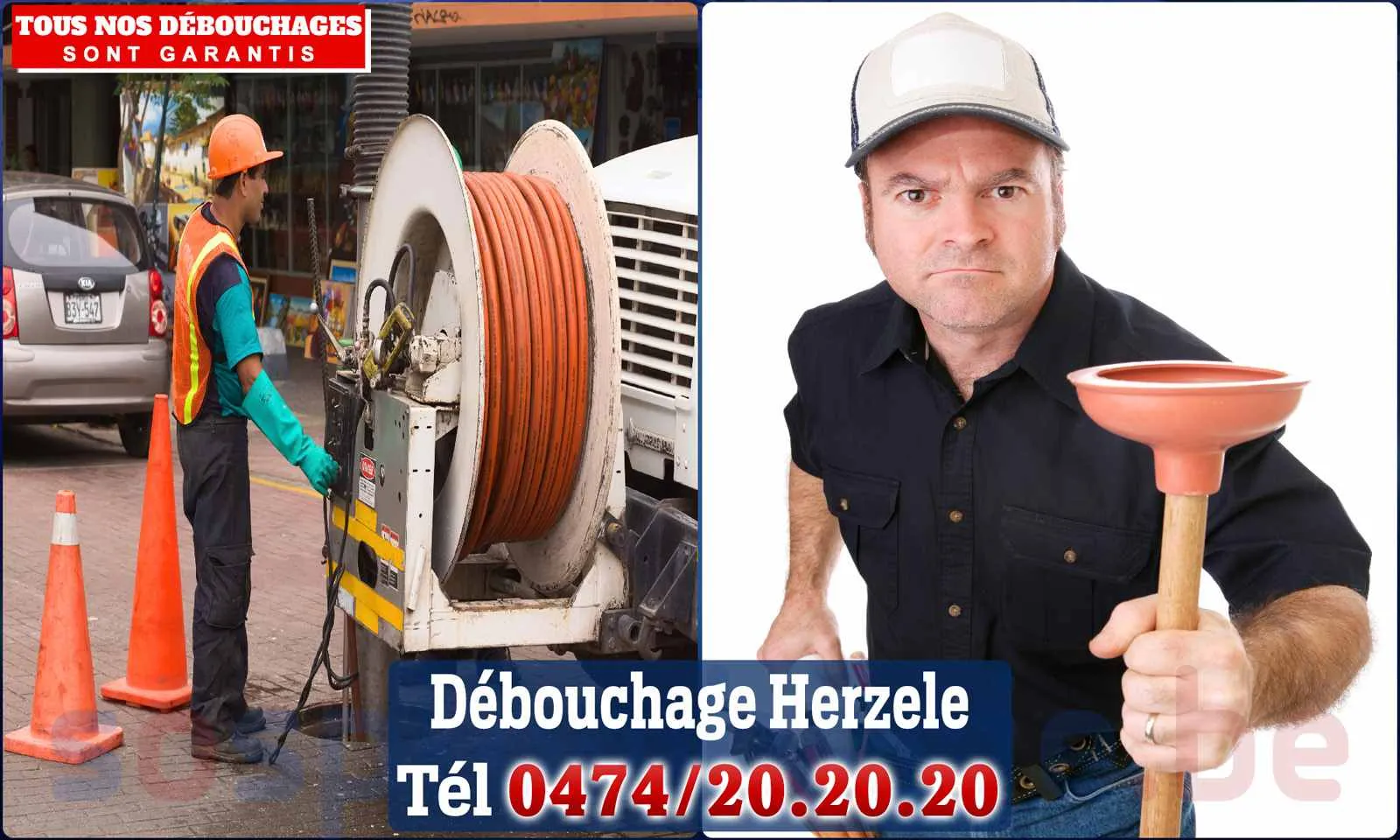 Débouchage canalisation Herzele - SOS Plomberie