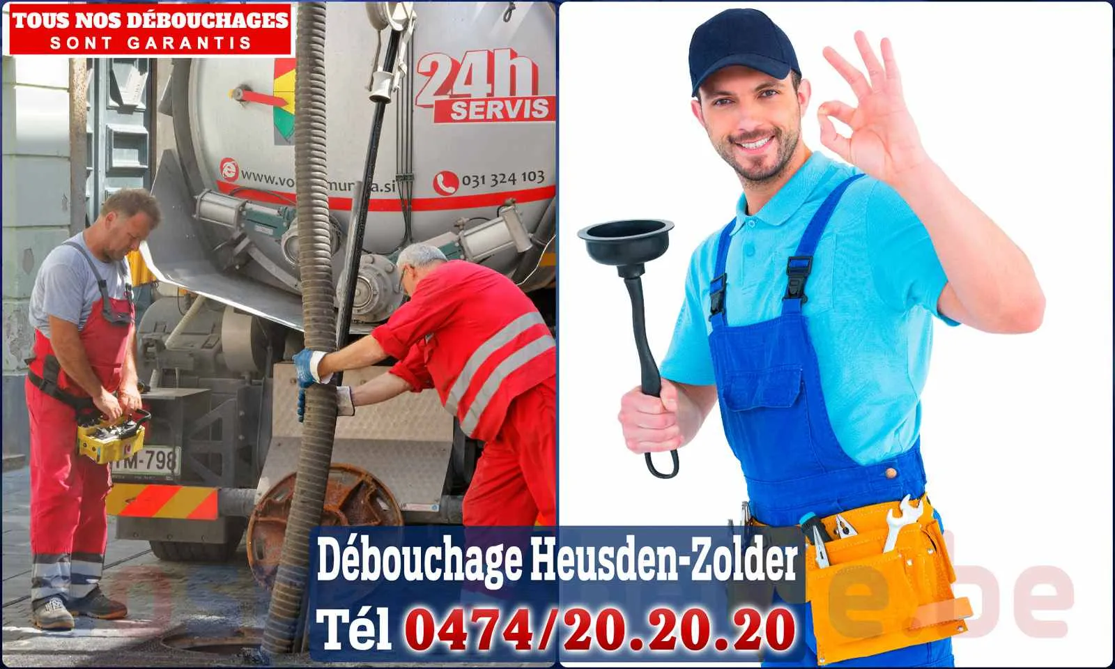 Débouchage canalisation Heusden Zolder - SOS Plomberie