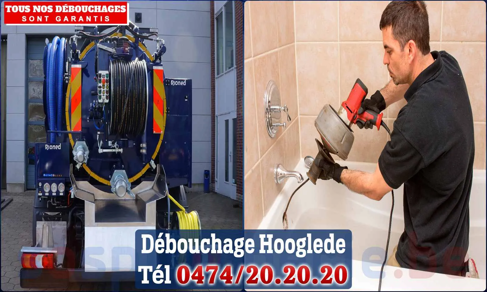 Débouchage canalisation Hooglede - SOS Plomberie