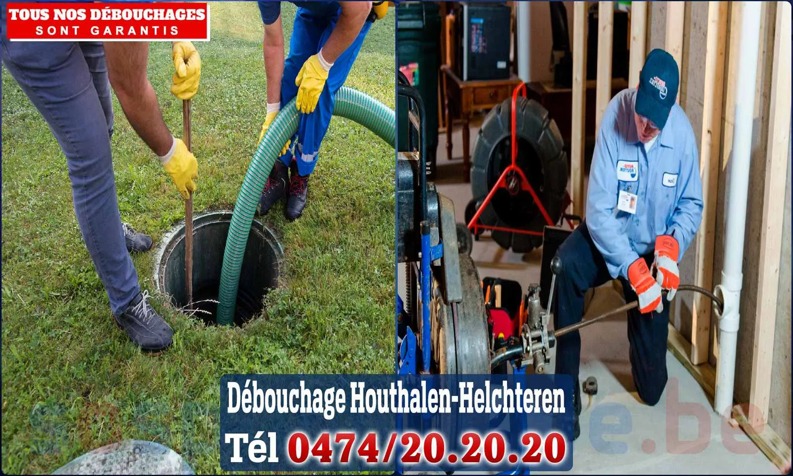 Débouchage canalisation Houthalen Helchteren - SOS Plomberie