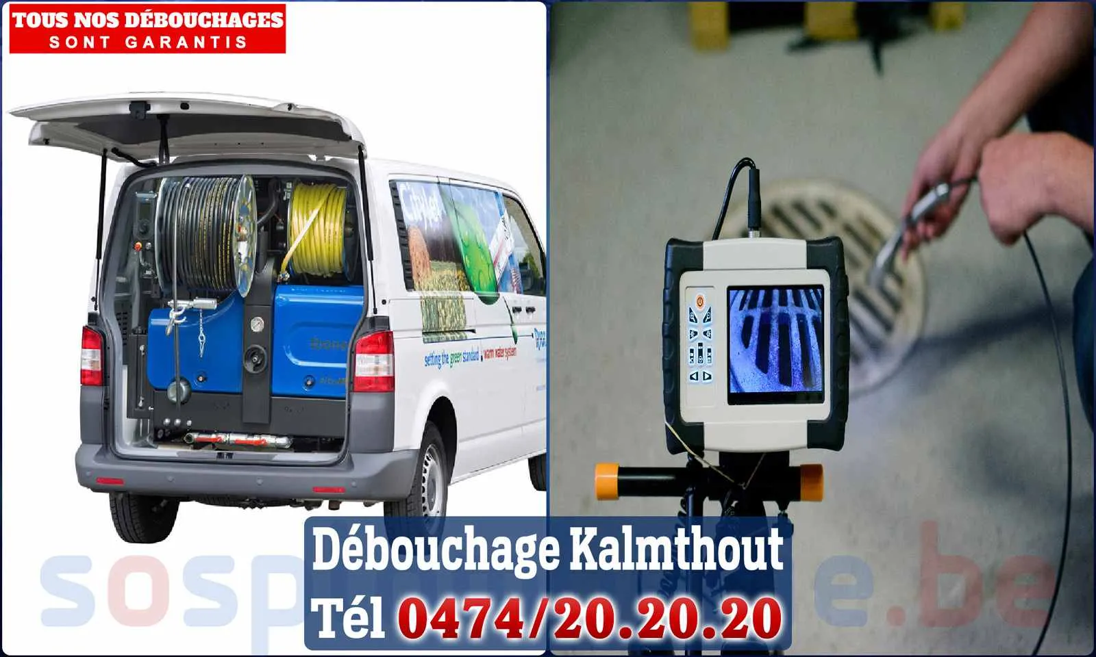 Débouchage canalisation Kalmthout - SOS Plomberie