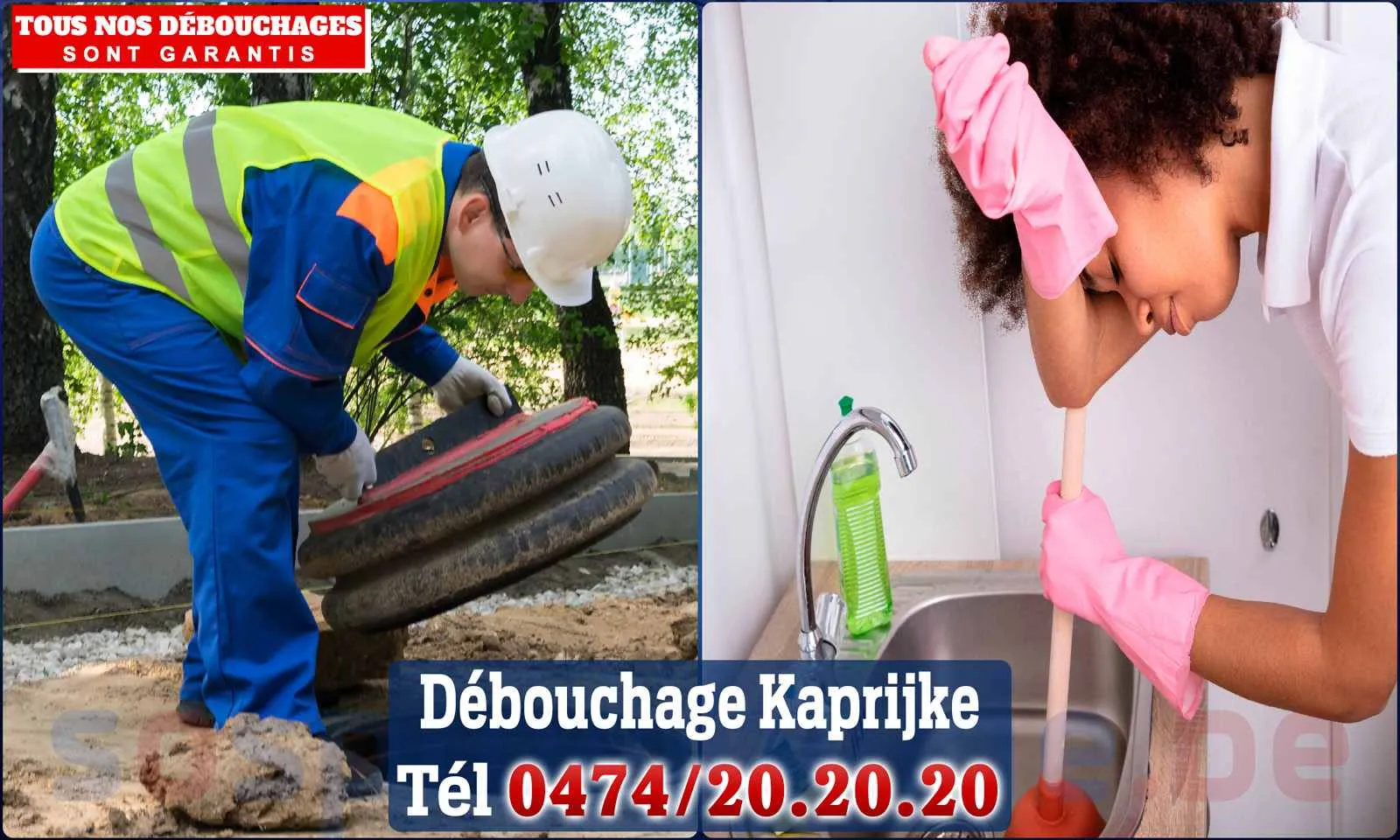 Débouchage canalisation Kaprijke - SOS Plomberie