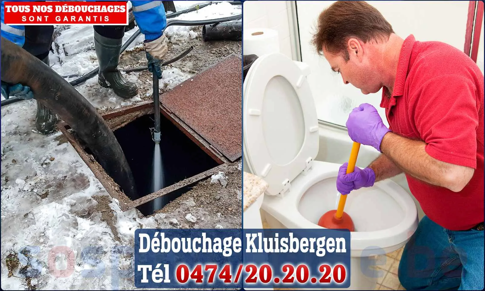 Débouchage canalisation Kluisbergen - SOS Plomberie