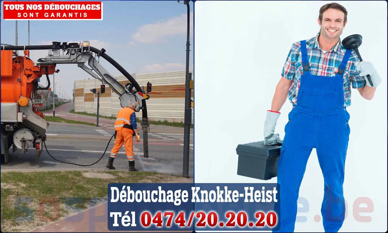 Débouchage canalisation Knokke-Heist - SOS Plomberie