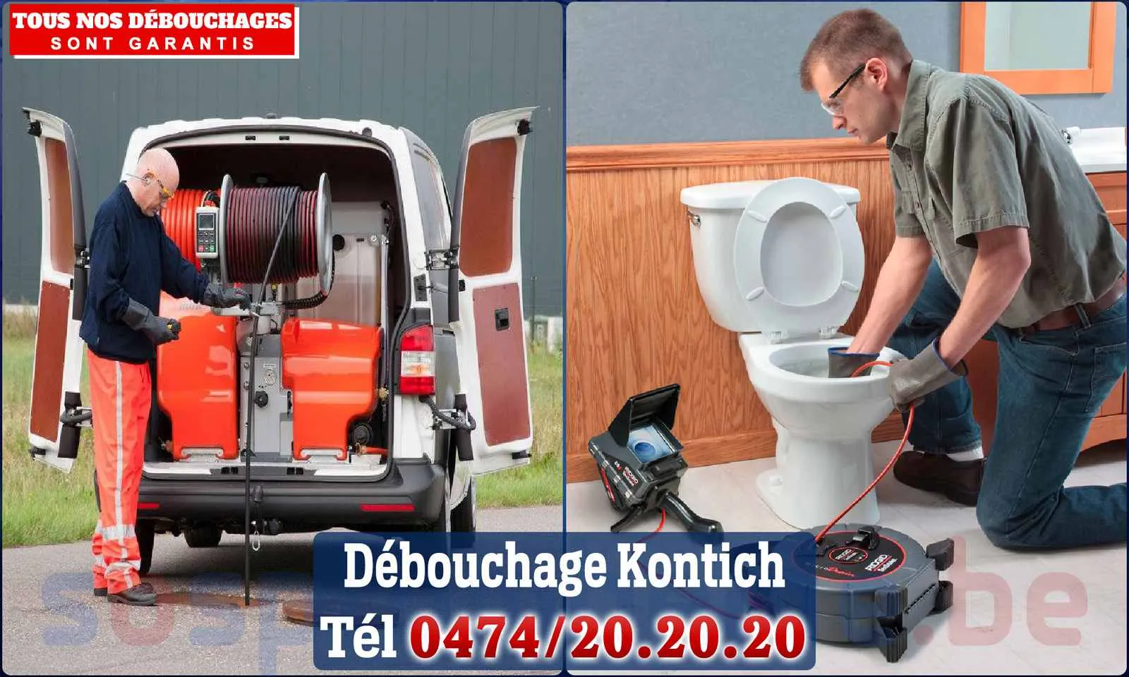 Débouchage canalisation Kontich - SOS Plomberie