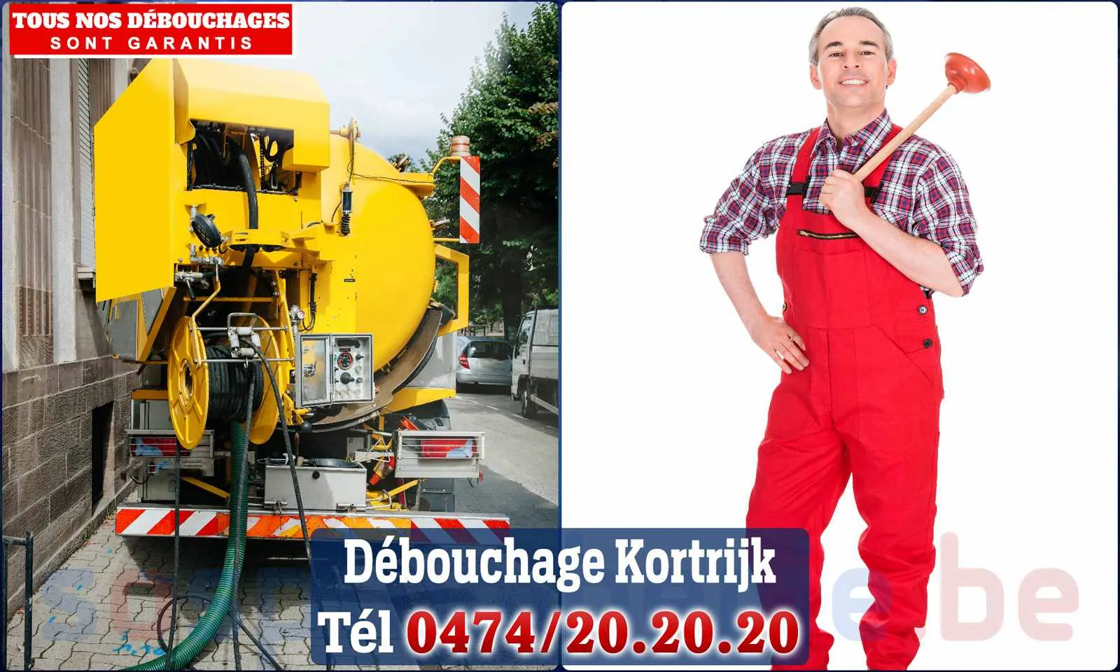 Débouchage canalisation Kortrijk - SOS Plomberie