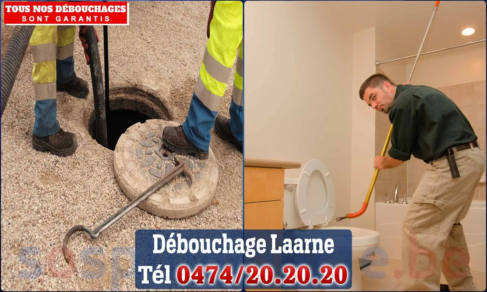 Débouchage canalisation Laarne - SOS Plomberie
