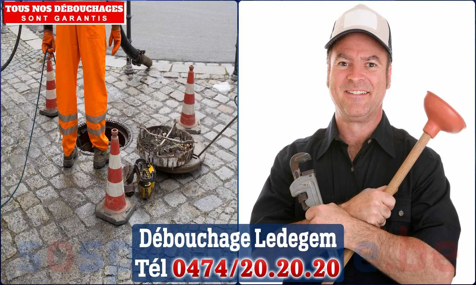 Débouchage canalisation Ledegem - SOS Plomberie