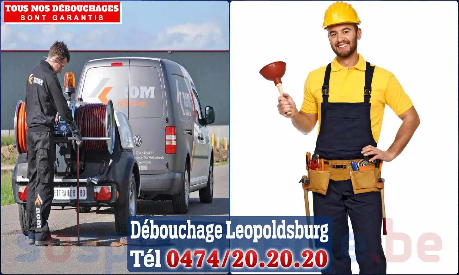 Débouchage canalisation Leopoldsburg - SOS Plomberie