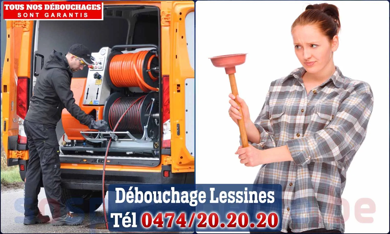 Débouchage canalisation Lessines - SOS Plomberie