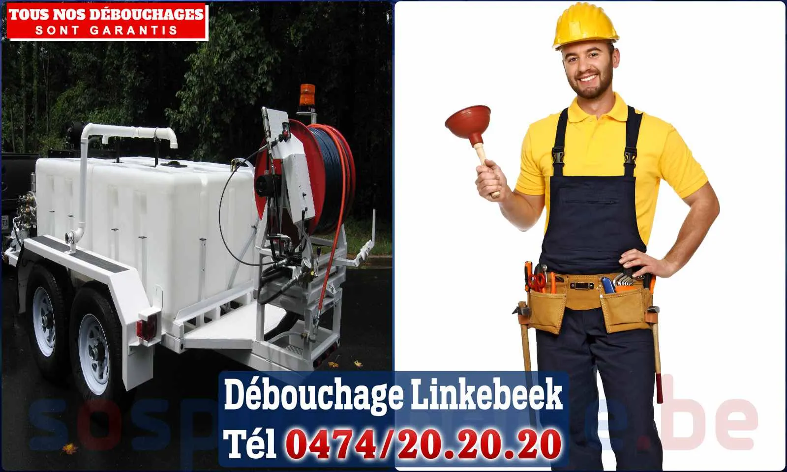 Débouchage canalisation Linkebeek - SOS Plomberie