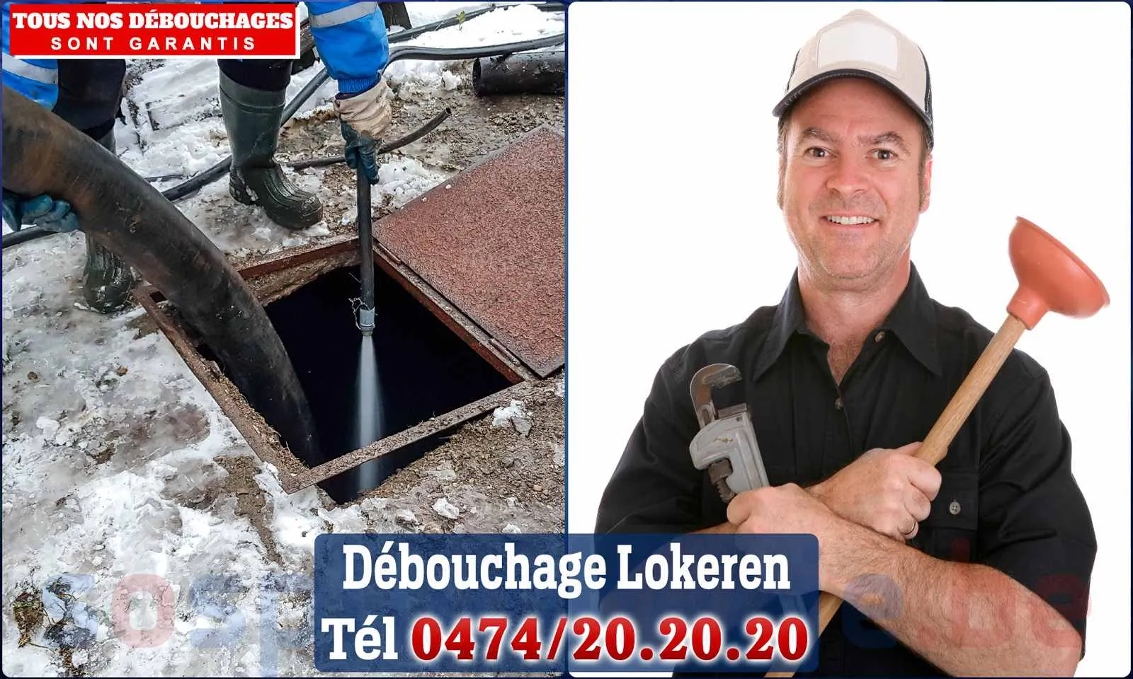 Débouchage canalisation Lokeren - SOS Plomberie