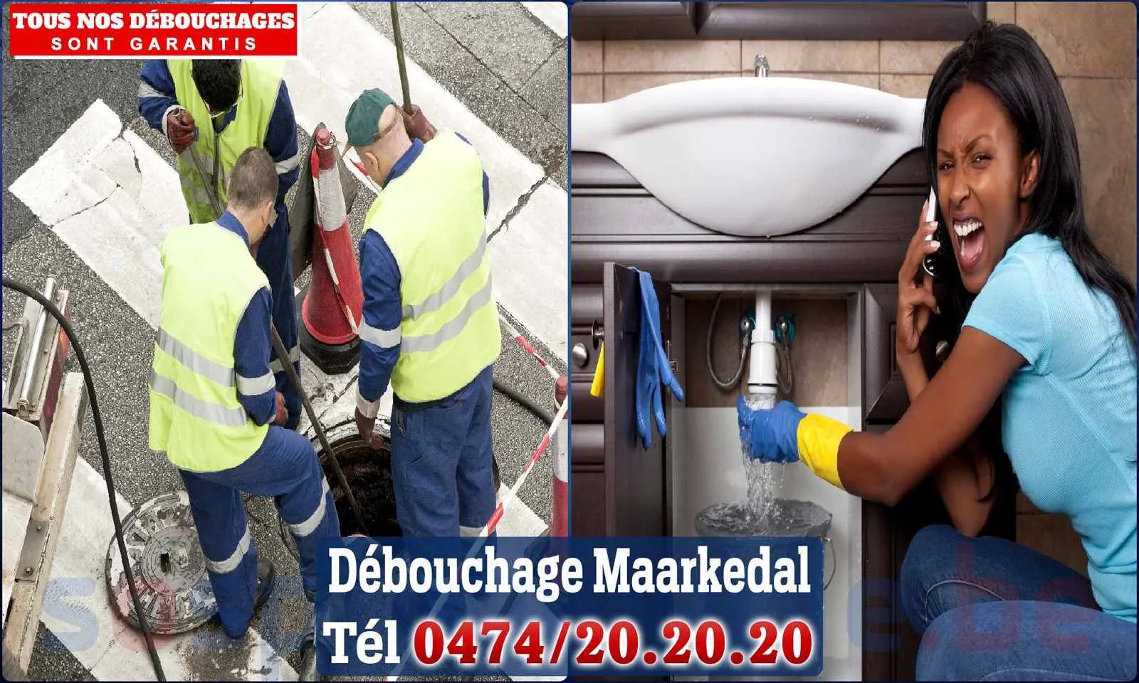 Débouchage canalisation Maarkedal - SOS Plomberie