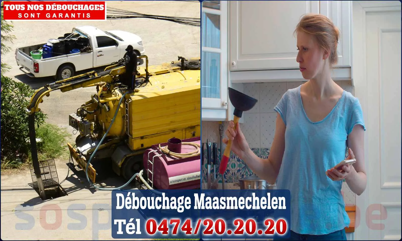 Débouchage canalisation Maasmechelen - SOS Plomberie