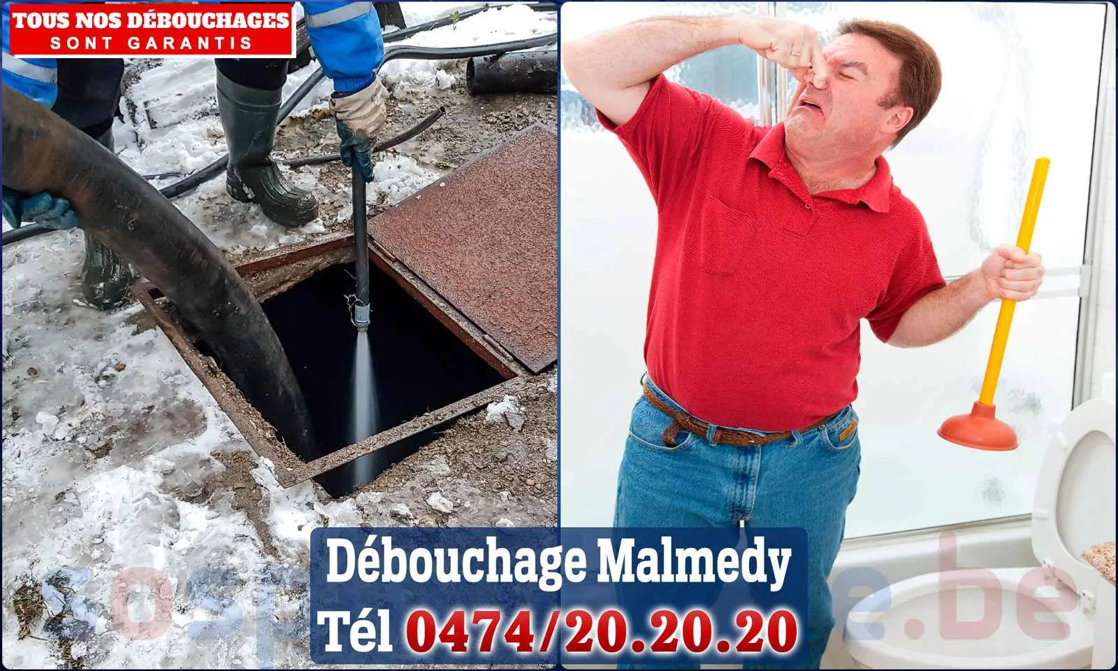 Débouchage canalisation Malmedy - SOS Plomberie