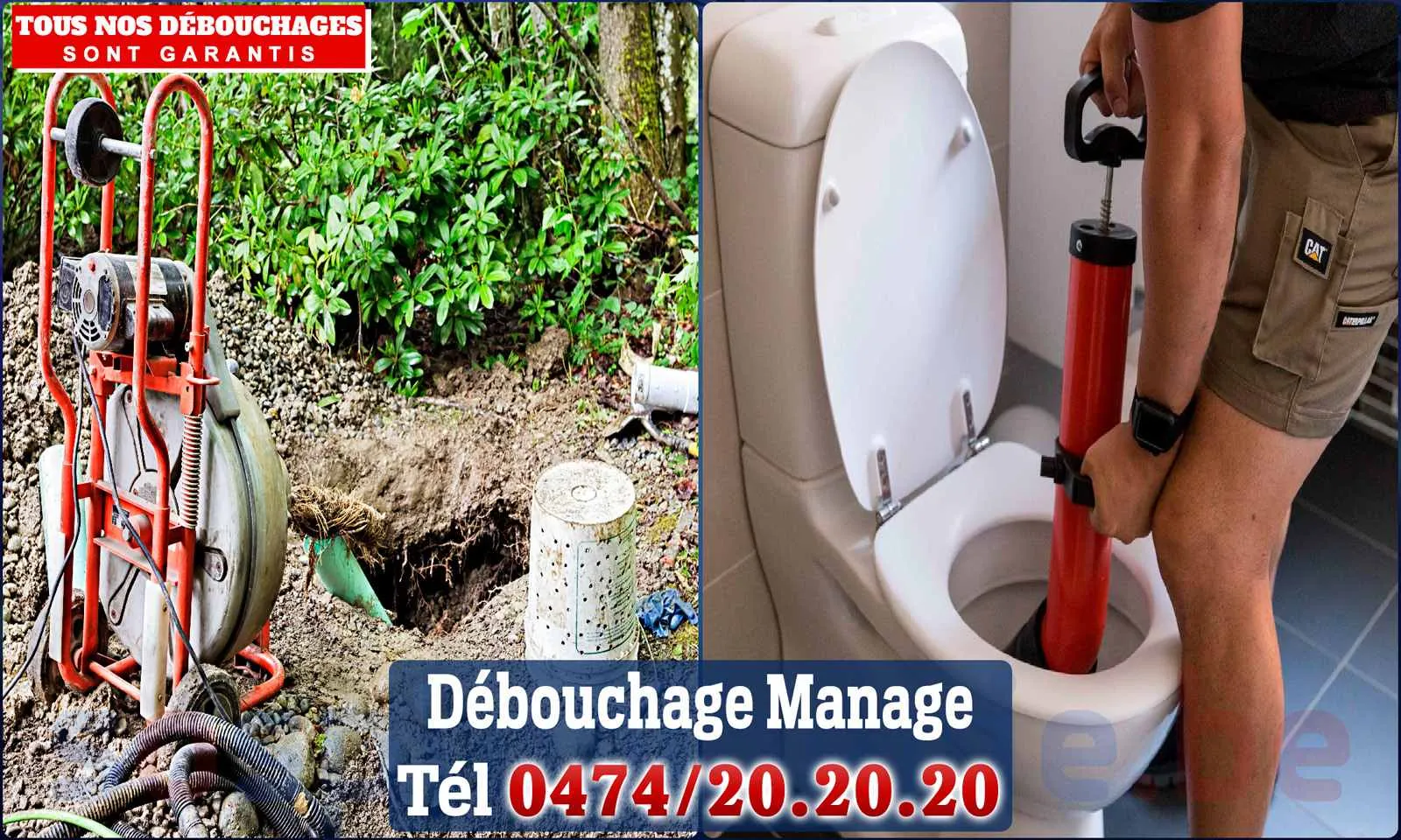 Débouchage canalisation Manage - SOS Plomberie