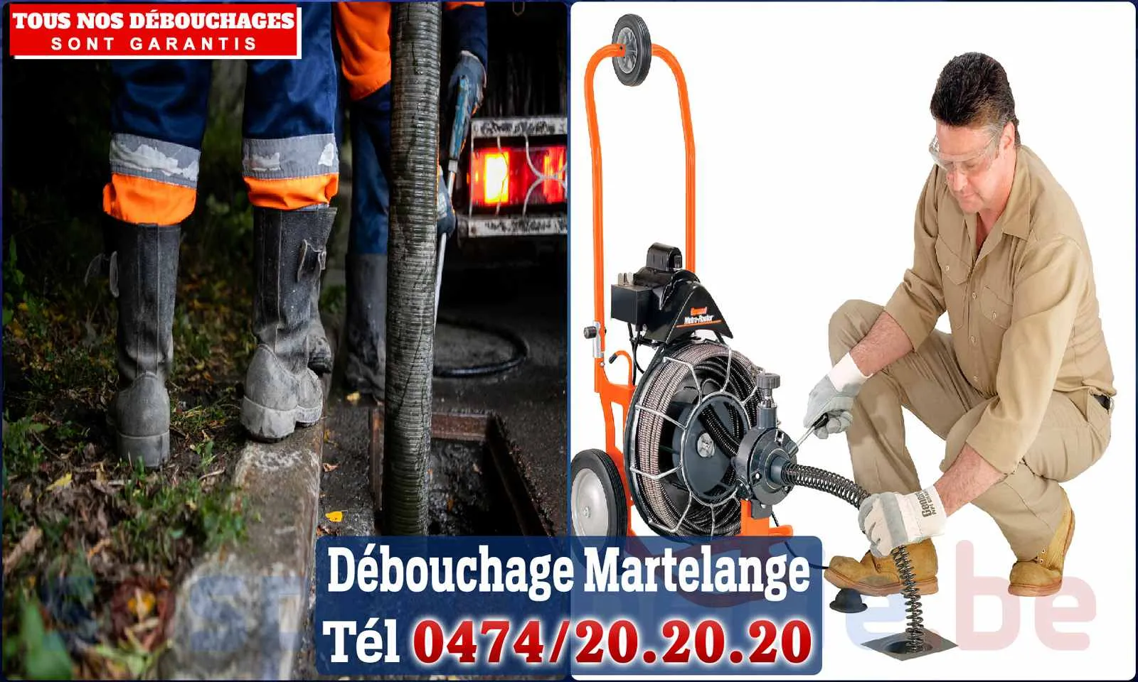 Débouchage canalisation Martelange - SOS Plomberie