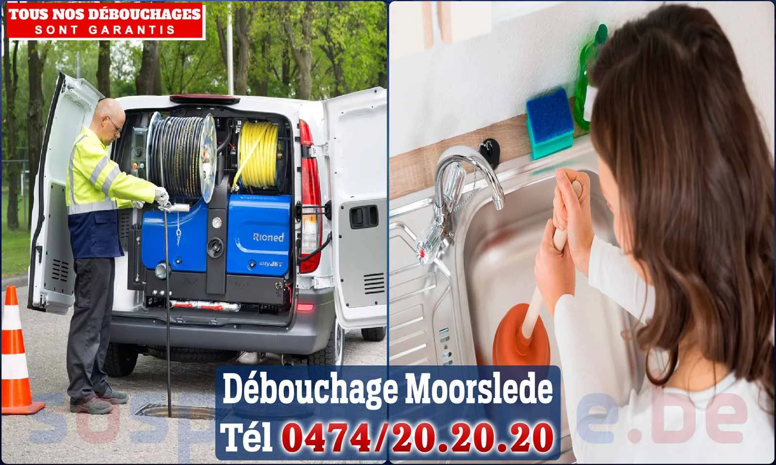 Débouchage canalisation Moorslede - SOS Plomberie