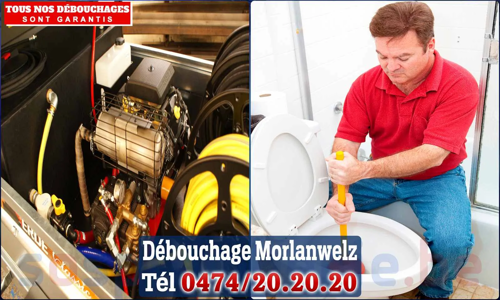 Débouchage canalisation Morlanwelz - SOS Plomberie