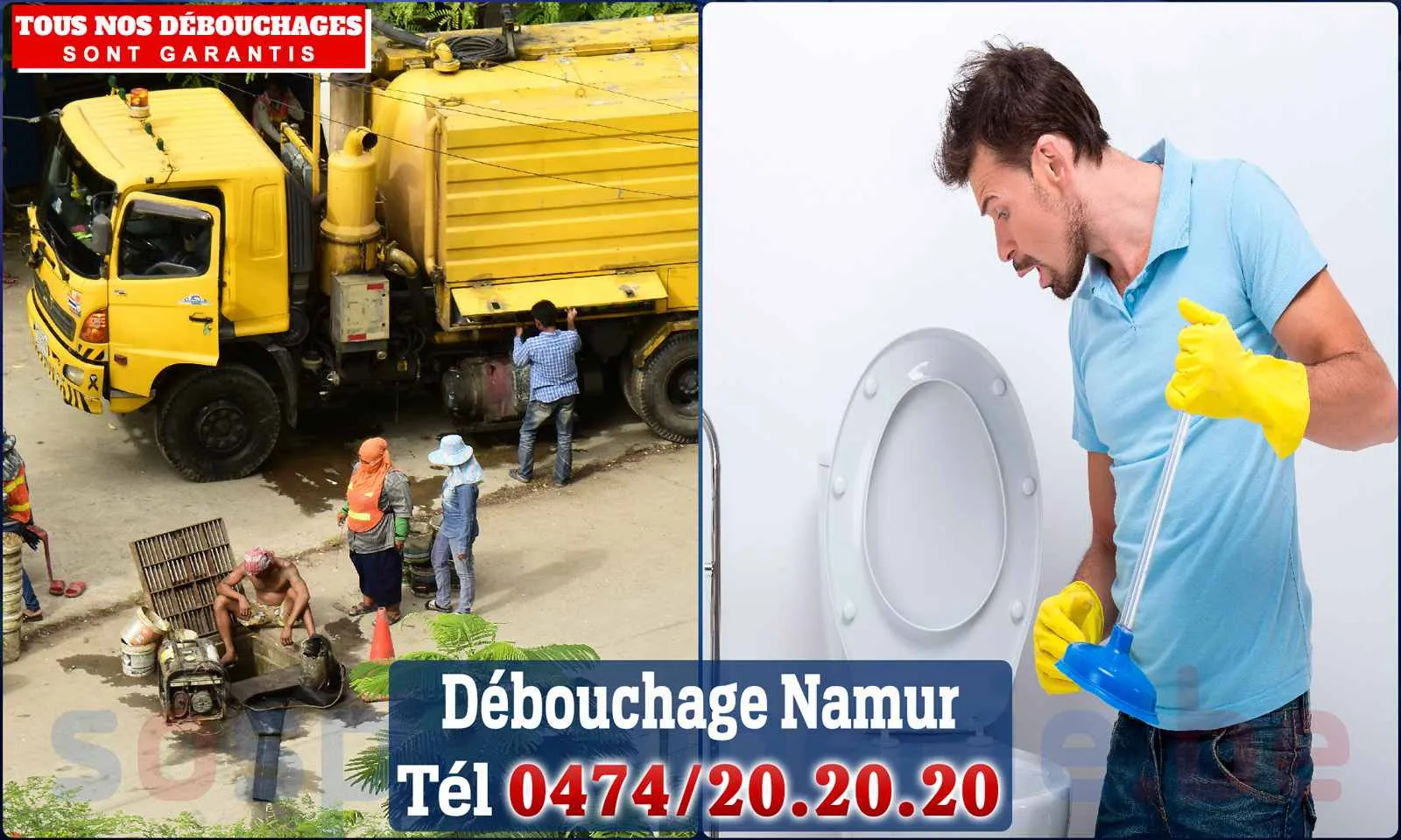 Débouchage canalisation Namur (Namen) - SOS Plomberie
