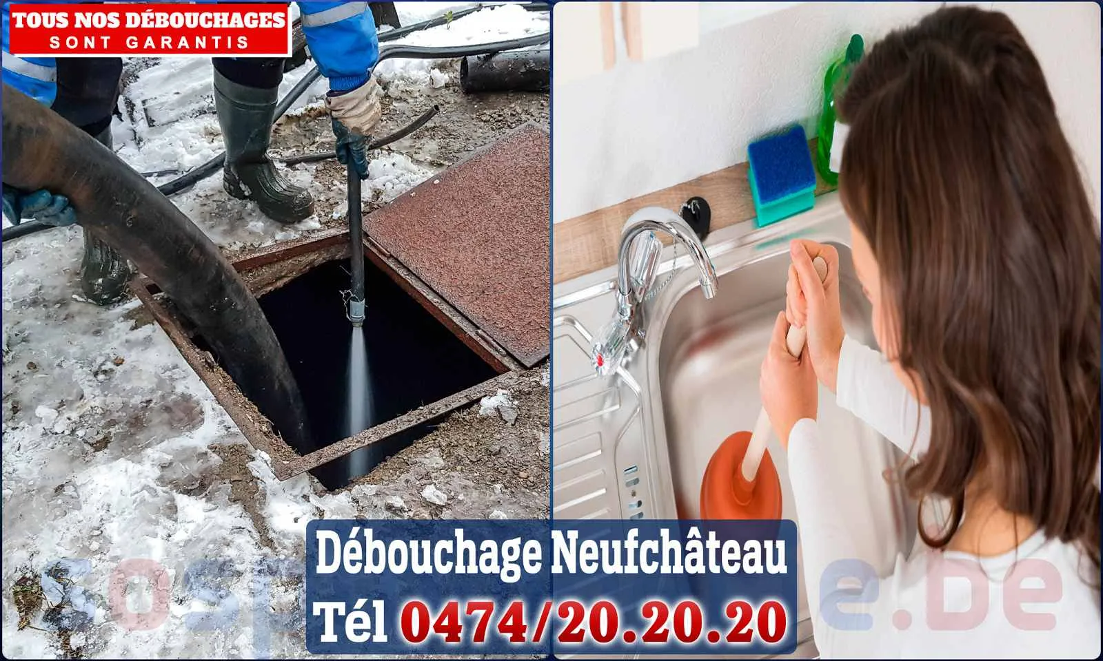 Débouchage canalisation Neufchâteau - SOS Plomberie