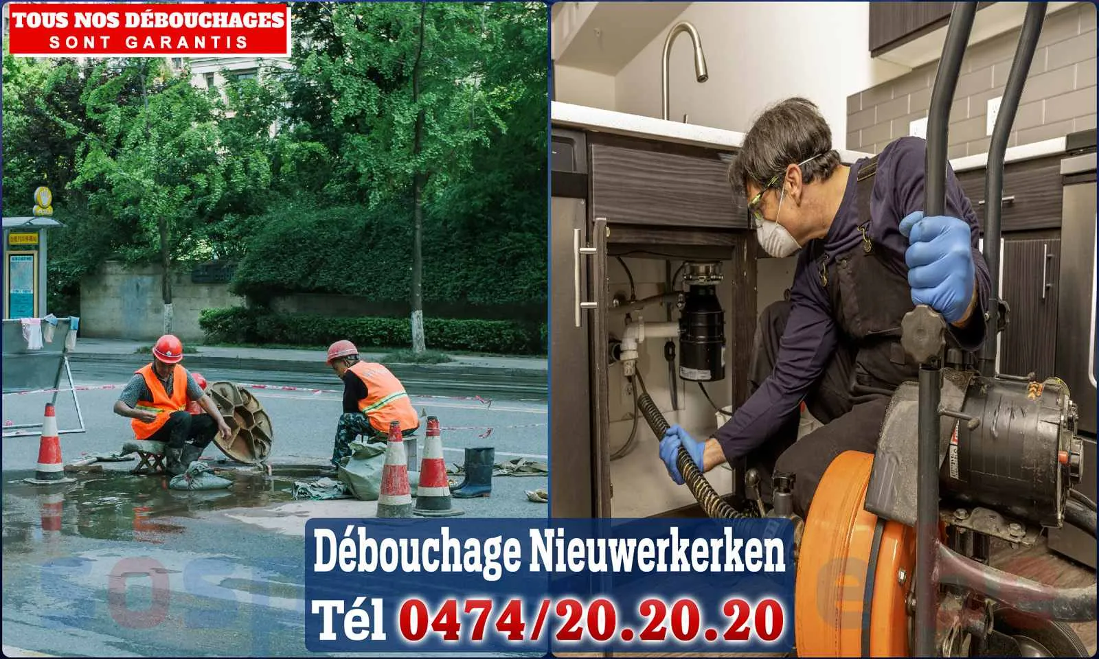 Débouchage canalisation Nieuwerkerken - SOS Plomberie