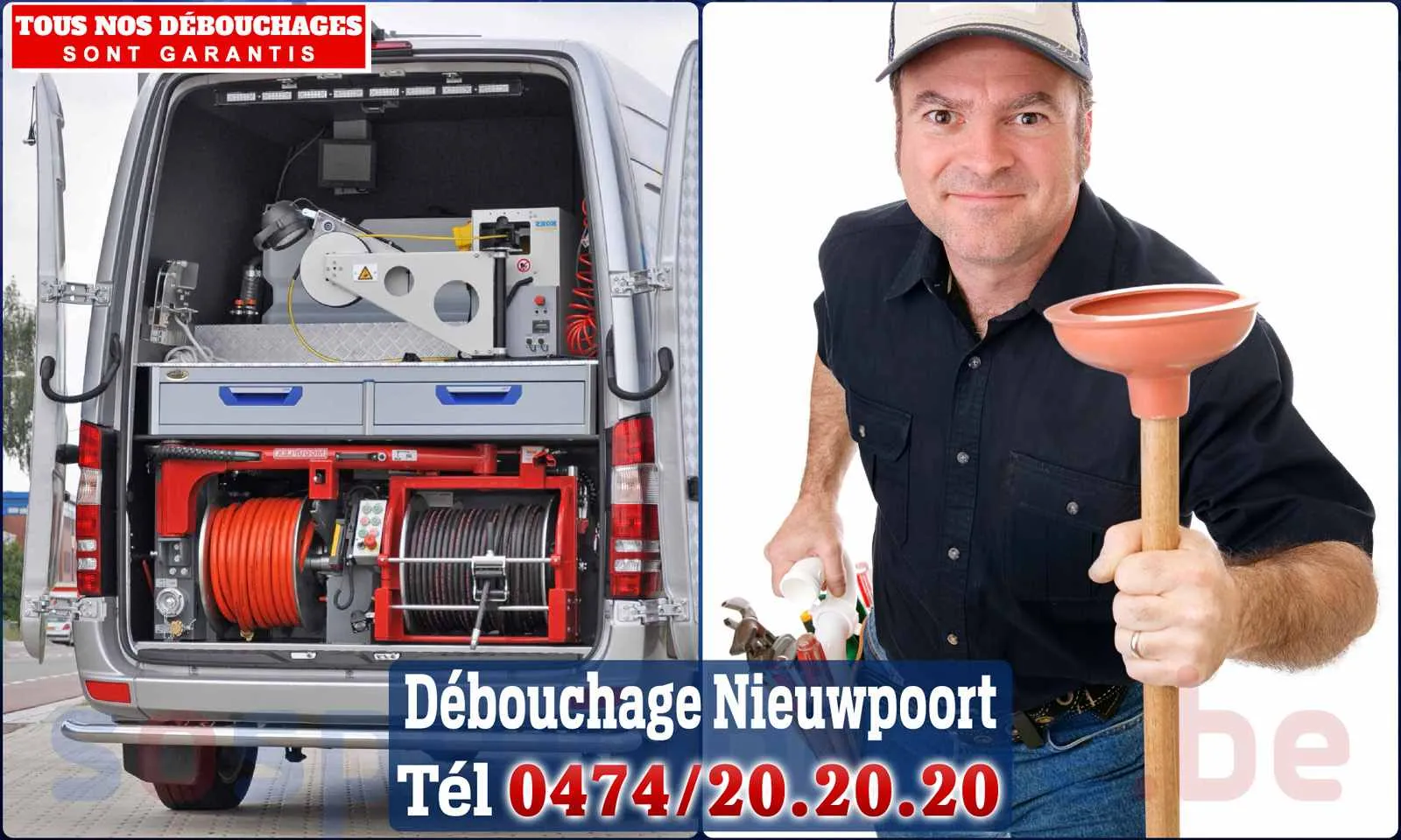 Débouchage canalisation Nieuwpoort - SOS Plomberie