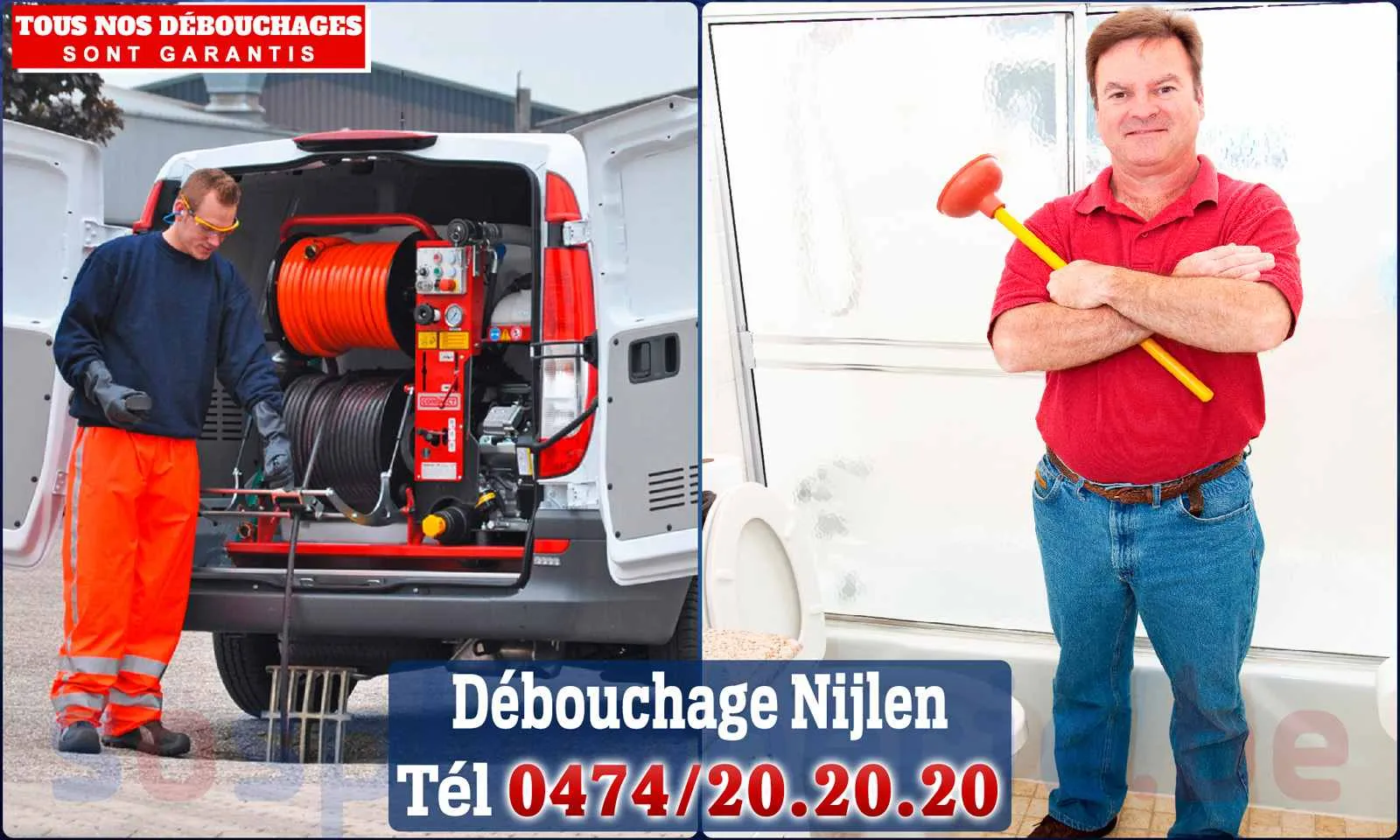 Débouchage canalisation Nijlen - SOS Plomberie