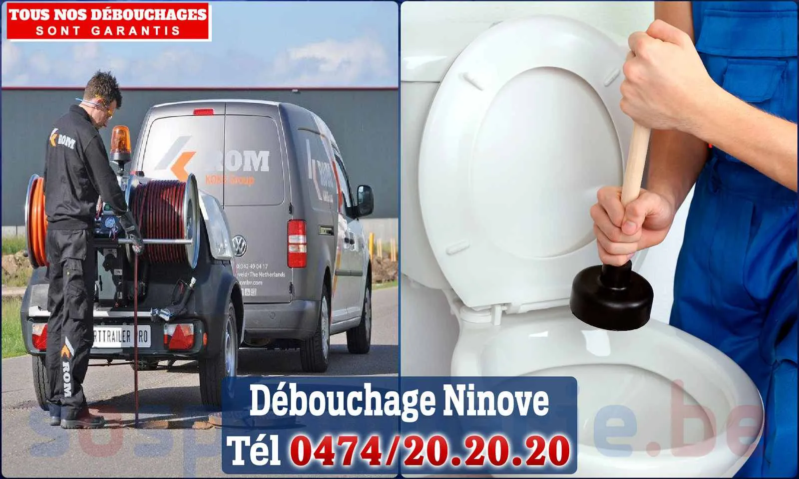 Débouchage canalisation Ninove - SOS Plomberie